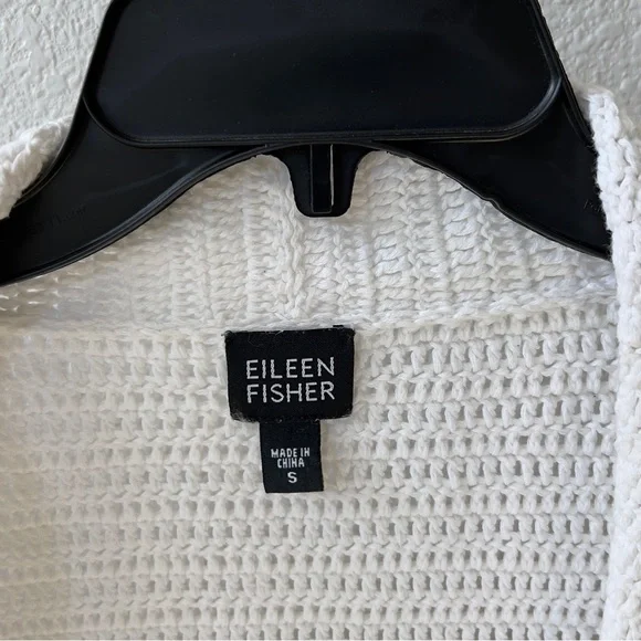 EILEEN FISHER White Open Front Cardigan - Picture 2 of 9